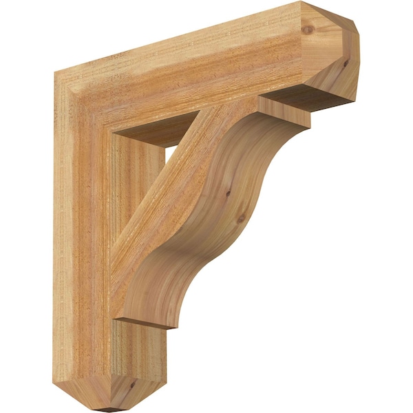 Ekena Millwork Funston Craftsman Rough Sawn Bracket, Western Red Cedar, 6"W x 26"D x 26"H BKT06X26X26FST04RWR - main